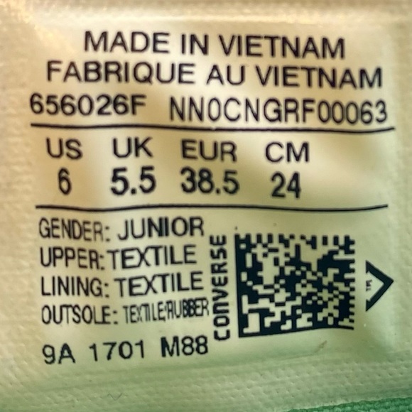 Converse All Star high top water melon print size 6 youth - Picture 6 of 6